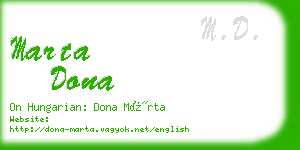marta dona business card